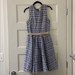 Blue and white Anthropologie dress